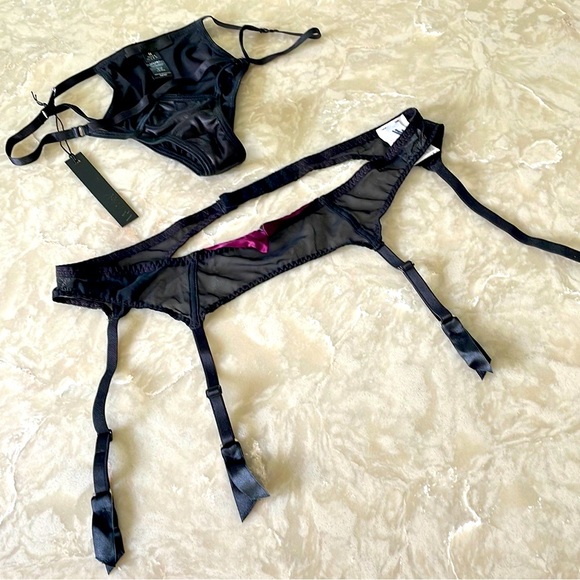 Dolls Kill Intimates & Sleepwear Nwt Black Cage Mesh Silky Cut Out